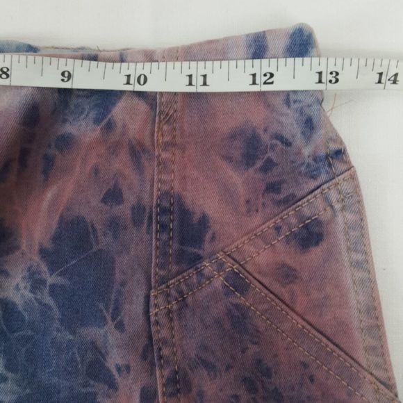 Wild Fable Tie Dye Seamed Denim Jean Skirt - Picture 6 of 9
